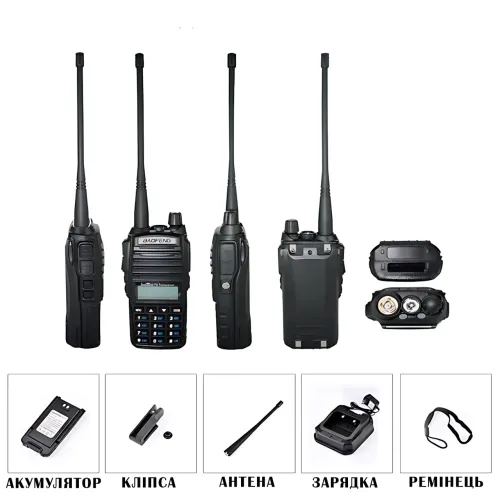 Рація Baofeng UV-9R Plus (IP67, 8 Вт, Dual Band, 2800 мА·год, ліхтарик, FM-радіо, III режиму потужності) - фото 7