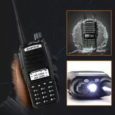 Рація Baofeng UV-9R Plus (IP67, 8 Вт, Dual Band, 2800 мА·год, ліхтарик, FM-радіо, III режиму потужності)