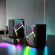 Колонки для PC 2.0 USB Jedel S-527, компактна акустична настільна система для ПК, 6 Вт із підсвіткою