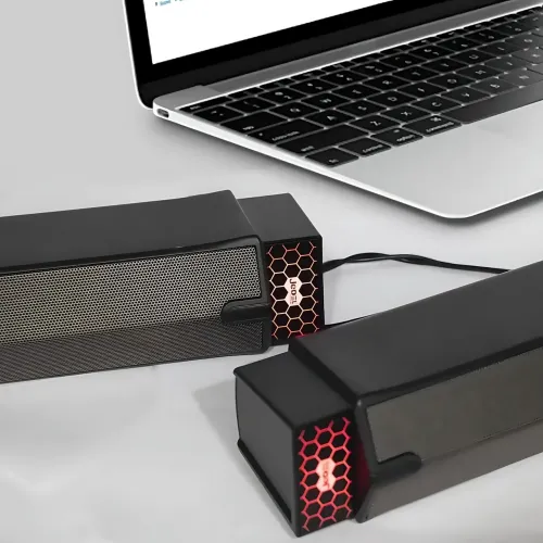 Саундбар JEDEL S562 — стерео 6 Вт, Колонки для PC 2.0 USB, RGB-підсвітка, AUX - фото 4