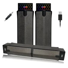 Саундбар JEDEL S562 — стерео 6 Вт, Колонки для PC 2.0 USB, RGB-підсвітка, AUX
