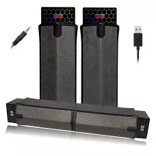Саундбар JEDEL S562 — стерео 6 Вт, Колонки для PC 2.0 USB, RGB-підсвітка, AUX