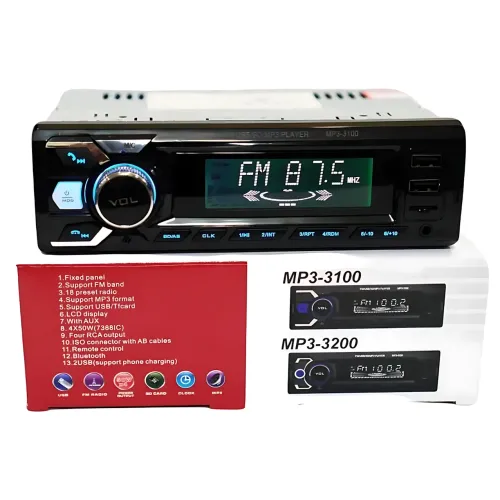 Автомагнітола RIAS 3100 1DIN — Bluetooth, 2xUSB, microSD, AUX, FM, 4x50W + Пульт ДК - фото 8