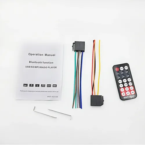 Автомагнітола MP3 7001 BT з тримачем для телефона — 1DIN, Bluetooth, FM, USB, AUX, 45W x 4, RGB-підсвітка - фото 7