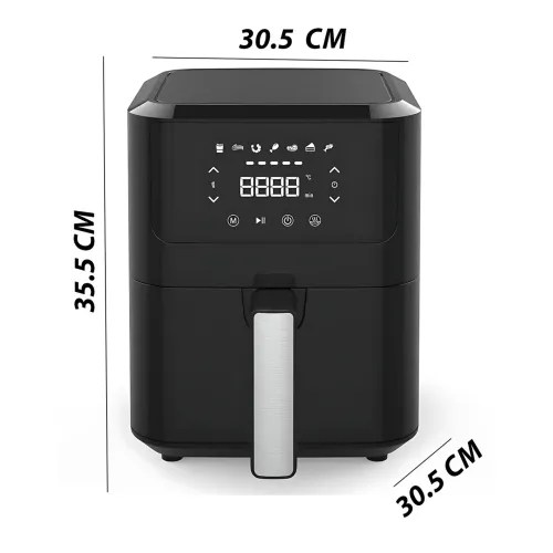 Електричний аерогриль Air Fryer Crownberg CB 5543 з решіткою, 8 програм, 1500 Вт, чаша 4 л - фото 9