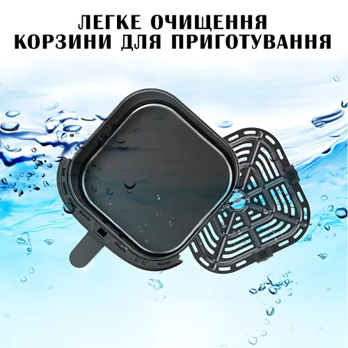Електричний аерогриль Air Fryer Crownberg CB 5543 з решіткою, 8 програм, 1500 Вт, чаша 4 л - фото 6