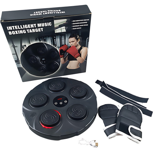Настенный боксерский тренажер Intelligent Music Boxing Target, 9 режимов, музыка, RGB-подсветка, счетчик - фото 5