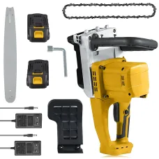 Акумуляторна ланцюгова пила 16 Electric SAW — 2 акумулятори, 2 зарядні, жовтий