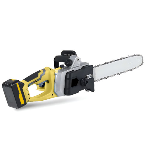 Аккумуляторная цепная пила 16 Electric SAW – 2 аккумулятора, 2 зарядных, желтый - фото 7