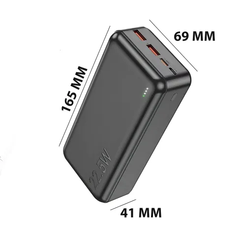 Зовнішній акумулятор BOROFONE BJ38B 30000mAh — 22.5W QC + 20 W PD, 3 виходи, LED-індикатор - фото 8
