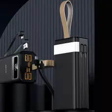 Мобільний зарядний пристрій Power Bank Borofone DBT35A 40000 mAh, 6 пристроїв, PD 20W, LED-дисплей, ліхтар