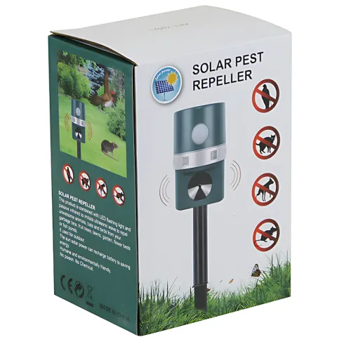 Ультразвуковий відлякувач Solar Pest Repeller ZF 858 захист від тварин, сонячна зарядка, датчик руху - фото 10