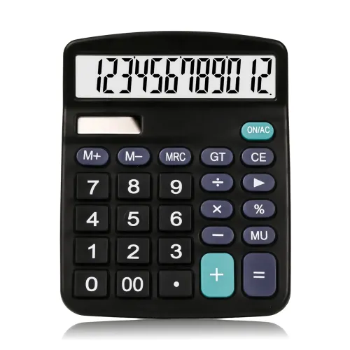 Настольный калькулятор KK-838-12 – большой, 12-разрядный, двойное питание - фото 2