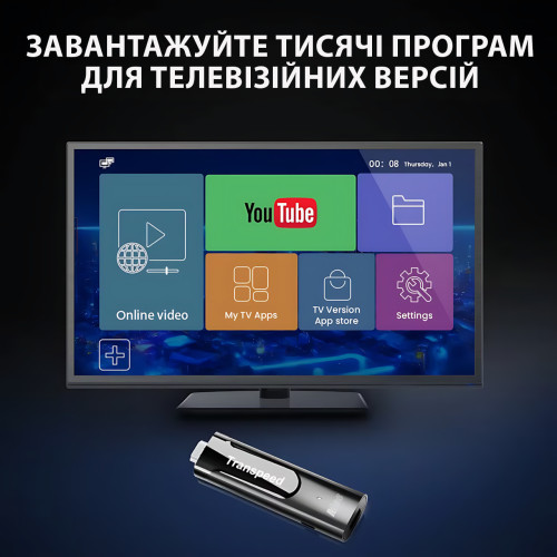 Смарт ТВ стик Transpeed M98 Y9, Amlogic S905Y4, 2/16ГБ, Android TV11, 4K HDR, BT пульт с голосовым управлением - фото 7