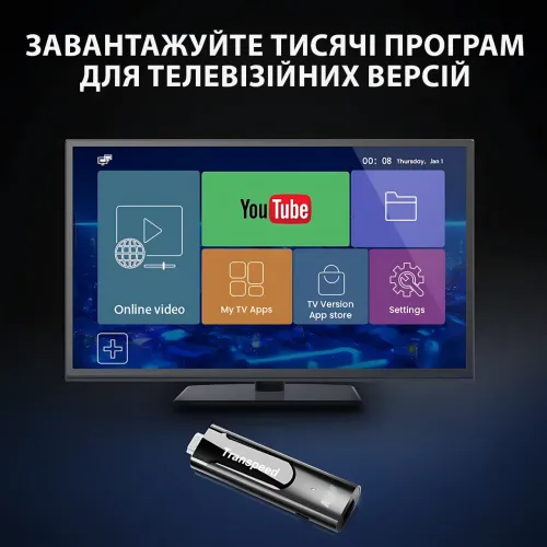 Смарт ТБ стик Transpeed M98 Y9, Amlogic S905Y4, 2/16 ГБ, Android TV11, 4K HDR, BT пульт із голосовим керуванням - фото 8