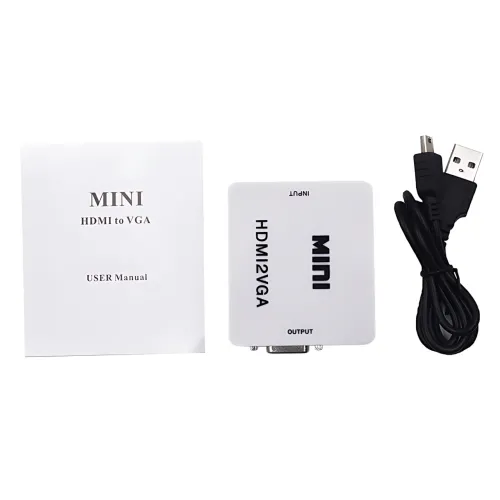 Конвертер HDMI to VGA з аудіо 3.5 мм, 1080P, живлення від HDMI - фото 9