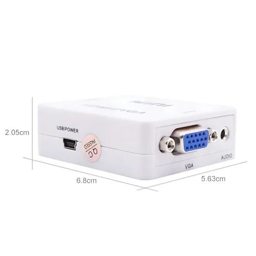 Конвертер HDMI to VGA з аудіо 3.5 мм, 1080P, живлення від HDMI - фото 8