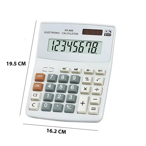 Калькулятор настольный бухгалтерский KK-808 с памятью, функциями процента и квадратного корня - фото 4
