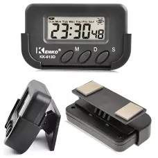 Автомобильные часы с секундомером KK-613D с LCD дисплеем, будильником и таймером, крепление на липучке