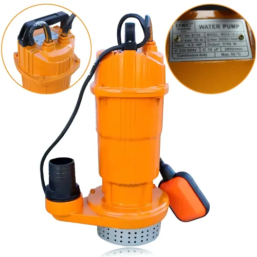 Каналізаційний насос UKC WQ10-10-0.75, 3150W, 4.2HP, 20000 л/хв, H = 16 м, 220 V, для брудної води, безперервний - фото 7