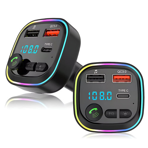 Автомобильный FM-трансмиттер Borofone BC48 Broad – Bluetooth 5.0, QC3.0, 2xUSB, Type-C 18W, TF-карта - фото 7