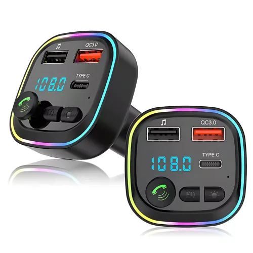 Автомобільний FM-трансмітер Borofone BC48 Broad — Bluetooth 5.0, QC3.0, 2xUSB, Type-C 18W, TF-карта - фото 2