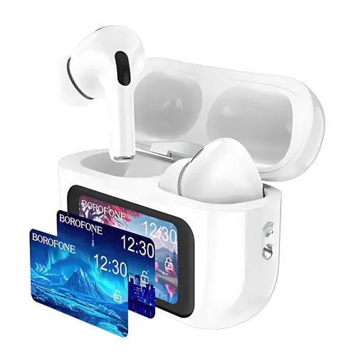 Бездротові навушники Borofone BW76 Brocade — Bluetooth 5.4, сенсорний екран, ANC, TWS, мікрофон, 4 год роботи - фото 6