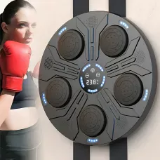 Настенный ударный электронный тренажер для бокса с музыкой и Bluetooth, интерактивная груша с подсветкой