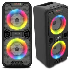 Портативна Bluetooth-колонка BKK B86 — 20 Вт, LED-підсвітка, FM-радіо, USB, TF, AUX, MIC, акумулятор 3000 мА