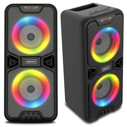 Портативна Bluetooth-колонка BKK B86 — 20 Вт, LED-підсвітка, FM-радіо, USB, TF, AUX, MIC, акумулятор 3000 мА