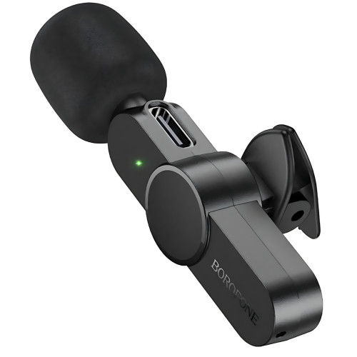Беспроводной петличный микрофон Borofone IP BFK12 Trophy Lavalier, 2.4 ГГц, Lightning, 70 мАч - фото 4