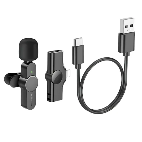 Бездротовий петельний мікрофон Borofone IP BFK12 Trophy Lavalier, 2.4 ГГц, Lightning, 70 мА·год - фото 6
