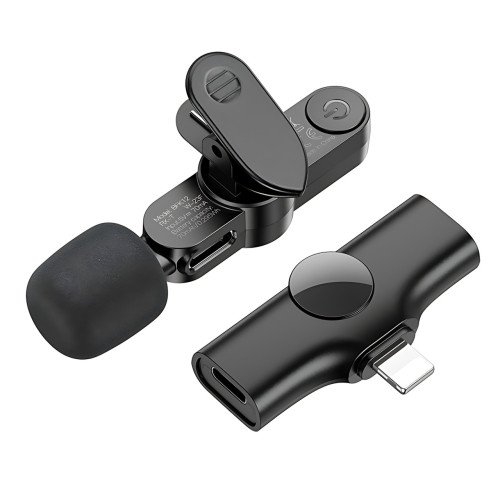 Беспроводной петличный микрофон Borofone IP BFK12 Trophy Lavalier, 2.4 ГГц, Lightning, 70 мАч