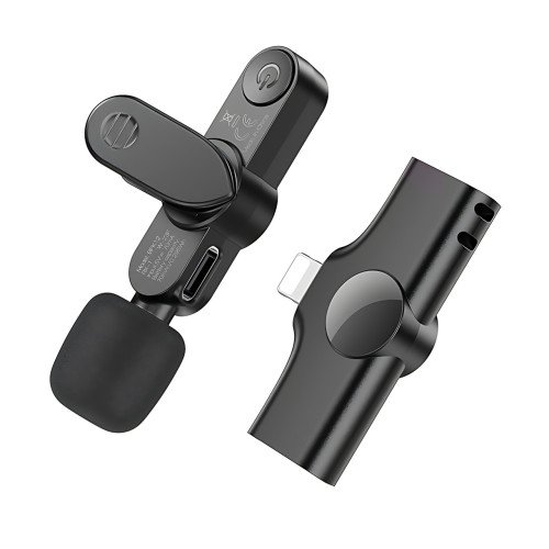 Беспроводной петличный микрофон Borofone IP BFK12 Trophy Lavalier, 2.4 ГГц, Lightning, 70 мАч - фото 2
