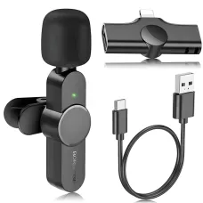 Бездротовий петельний мікрофон Borofone IP BFK12 Trophy Lavalier, 2.4 ГГц, Lightning, 70 мА·год