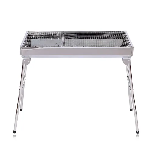 Складаний гриль мангал BBQ GP-4273, неіржавка сталь, 48 х 30 х 57 см, на 6 шампурів, решітка 48 х 30 см - фото 2