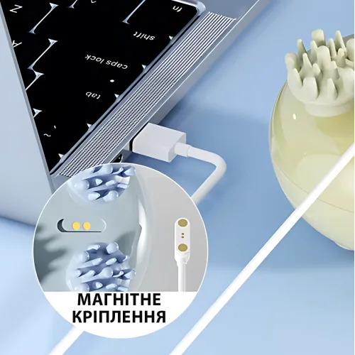 Бездротовий масажер для голови AND XL-1234, глибокий масаж, 3 режими, USB-зарядка, силіконові насадки - фото 4
