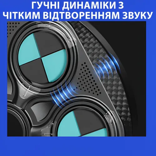 Боксерський тренажер LY-737 з музикою, RGB-підсвіткою і рукавичками, настінний, 41.5×41.5 см - фото 6