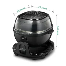 Smart-аерогриль Zepline ZP-140, аерофритюр 10 л, 4000 Вт, 18 програм, сенсорне керування, чорний