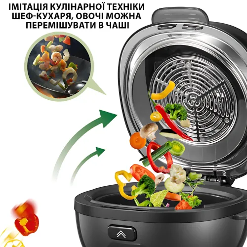 Smart-аерогриль Zepline ZP-140, аерофритюр 10 л, 4000 Вт, 18 програм, сенсорне керування, чорний - фото 4