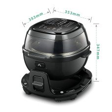 Smart-аэрогриль Zepline ZP-140, аэрофритюр 10 л, 4000 Вт, 18 программ, сенсорное управление, черный Серый