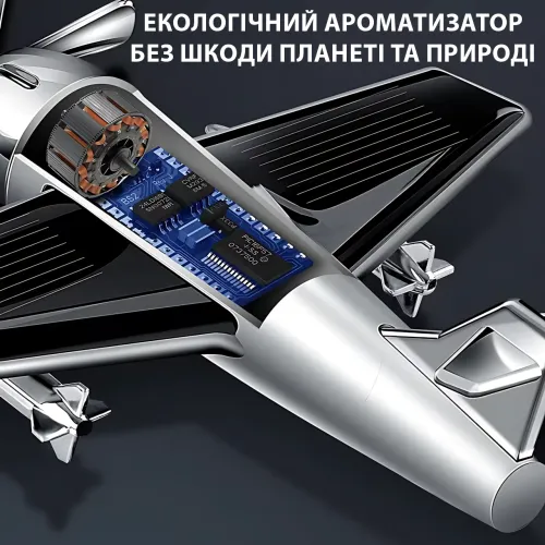 Автомобільний ароматизатор «Літак» на сонячній панелі, що обертається, на приладову панель - фото 5