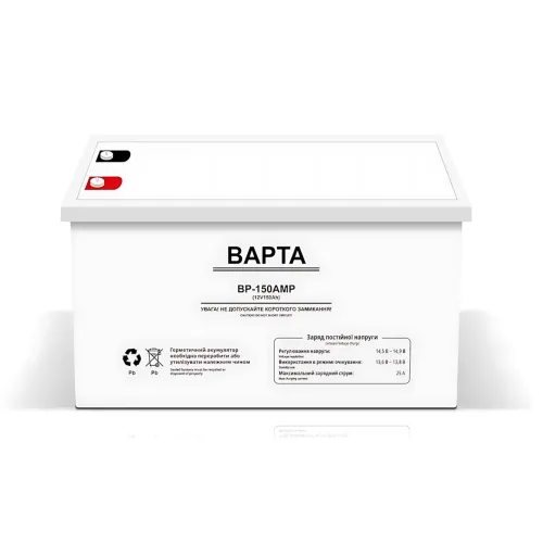 Гелевый аккумулятор BAPTA BP-150AMP 12В 150Ач – 32,5 кг, 25А, герметичный, глубокий разряд - фото 2