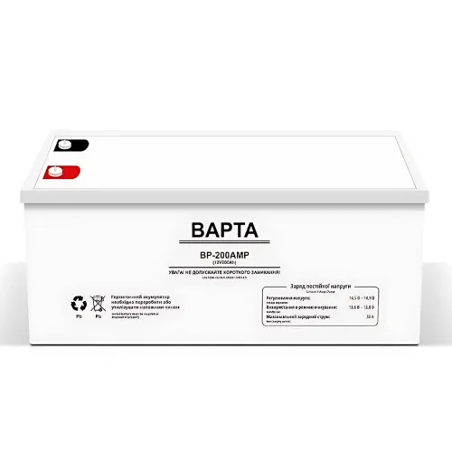 Гелевый аккумулятор BAPTA BP-200AMP 12В 200Ач – 46,5 кг, 30А, герметичный, глубокий разряд - фото 2