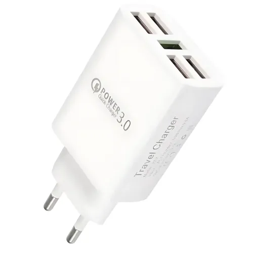 Зарядний пристрій Travel Charger 27-52, 220 В 3,5 А QC3.0 USBx5 — 5 портів, Quick Charge 3.0, 100-240V, білий - фото 4
