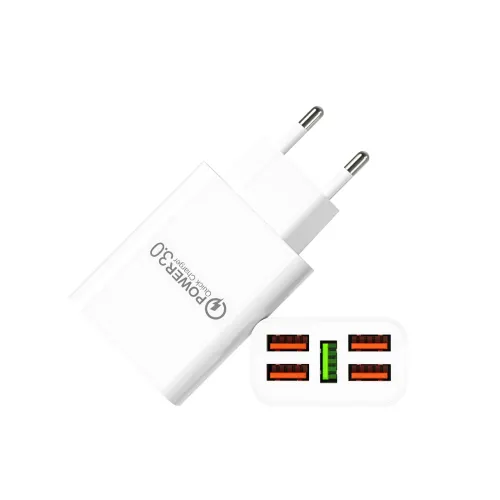 Зарядний пристрій Travel Charger 27-52, 220 В 3,5 А QC3.0 USBx5 — 5 портів, Quick Charge 3.0, 100-240V, білий - фото 6