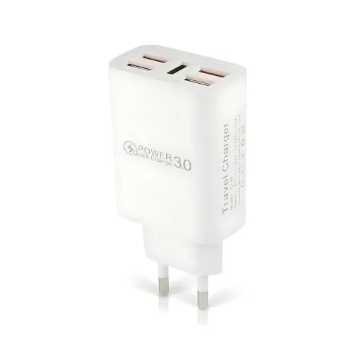 Зарядний пристрій Travel Charger 27-52, 220 В 3,5 А QC3.0 USBx5 — 5 портів, Quick Charge 3.0, 100-240V, білий - фото 2