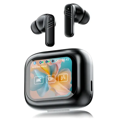 Бездротові навушники LX-10 TWS — Bluetooth 5.4, ANC+ENC, LED-дисплей, 320 мА·год, сенсорне керування - фото 2