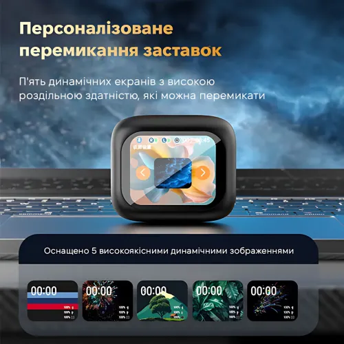 Бездротові навушники LX-10 TWS — Bluetooth 5.4, ANC+ENC, LED-дисплей, 320 мА·год, сенсорне керування - фото 3