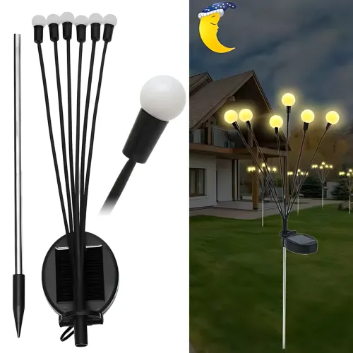 Солнечный светодиодный садовый светильник «Светлячок» Stare Light, 6 LED, IP65, 75 см, белый свет